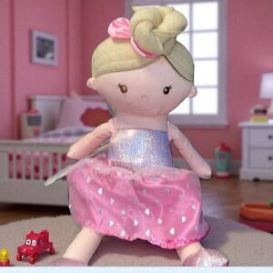 Linzy Toys Plush Rag Doll Princess Angel Wand Ballerina Sparkle Nursery Gift 15”